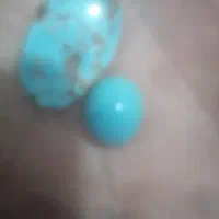 دو عدد سنگ فیروزه نیشابور یکی عجم و یکی شجر