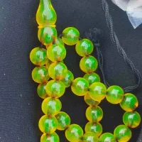 تسبیح سندلوس گری فسفری درحد کهنه آلمان|جواهرات|تبریز, |دیوار