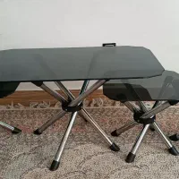 میز عسلی شیشه ای  پایه فلزی|مبلمان خانگی و میز عسلی|خرم‌آباد, |دیوار