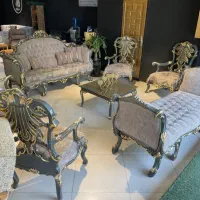 مبل کلاسیک چوبی ۹ نفره آنتیک