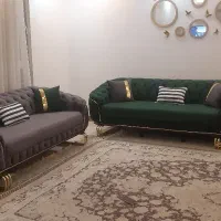 مبل چسترومیزنهارخوری فلزی جلومبلی۴تیکه والان پرده