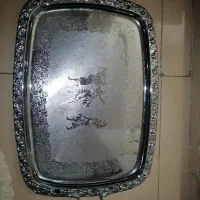 سینی ورشو کل برجسته دسته دار مجلسی ونوستالژیک