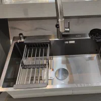 سینک استیل دودی ایتالیایی ضد خش مدل  ( LEYLE )|آب‌چکان و نظم‌دهنده ظروف|مشهد, نوید|دیوار