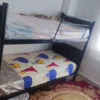 تخت فلزی دوطبقه|تخت و سرویس خواب|آزادشهر, |دیوار