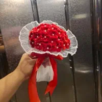 بوکت گُل پروانه و لیلیوم و نوبهار (روز پرستار)|گل مصنوعی|کرمانشاه, |دیوار