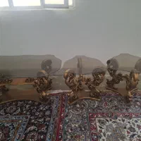 مبل ۷ نفره همراه ممیز جلو مبلی و۲عدد عسلی|مبلمان خانگی و میز عسلی|گلپایگان, |دیوار