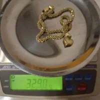 زنجیر خودکاری دو رنگ طلا با دستبند