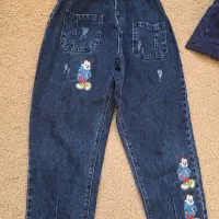 شلوار جین دخترانه مام استایل در حد نو سایز ۴۶