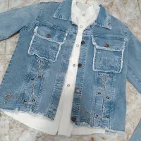 کت لی دخترانه با شلوار دمپا،مانتو چرم نگین دار|لباس|اندیشه, اندیشه فاز ۳|دیوار