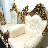 مبل سلطنتی سفید طلایی|مبلمان خانگی و میز عسلی|سلمانشهر, |دیوار