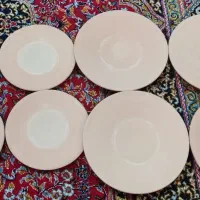 بشقاب های سفالی خام و نقاشی شده