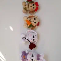 عروسک بافتنی و سرکلیدی|اسباب‌بازی بچه|باغستان, |دیوار