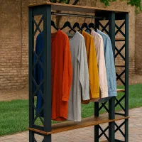 رگال چوبی لباس|کتابخانه، شلف، قفسههای دیواری|ورامین, ورامین|دیوار