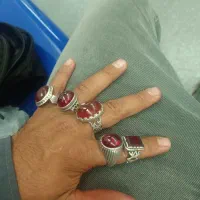 ۵تا انگشتر یاقوت و عقیق