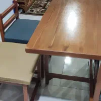 میز و صندلی چوبی ۴ نفره کم جا