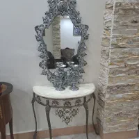 ایینه وشمعدان تمام برنز