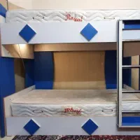 تخت دو طبقه با بهترین چوبmdf|تخت و سرویس خواب|یزد, |دیوار