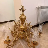 لوستر آب طلا ۶شعله|لوستر و چراغ آویز|تهران, جنت‌آباد شمالی|دیوار