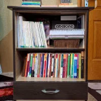 قفسه کتاب دو طبقه کشو دار