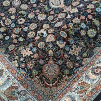 فرش ماشینی شش متری سرمه ای زمرد 4عدد