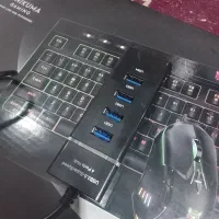 موس و کیبورد سیم دار و هاب ۴ پورت