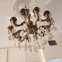 لوستر برنزی ۶شاخه ۱۲شعله شرکتی|لوستر و چراغ آویز|اسلام‌شهر, مظفریه|دیوار