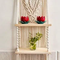 دیوار کوب مکرومه شلف.کوسن .چشم نظر.پرده