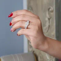 انگشتر جواهری/نقره۹۲۵/ضمانت عدم حساسیت/امرالد|جواهرات|مشهد, فرهنگ|دیوار