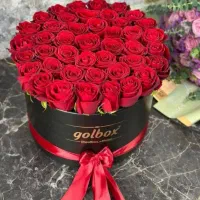 گل رز هلندی  شاخه ای  دسته گل   باکس