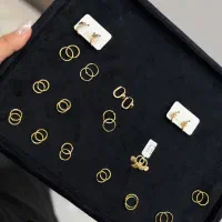 گوشواره طلا حلقه ای و کلیپسی