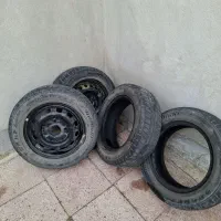 چهار حلقه لاستیک پراید با رینگ