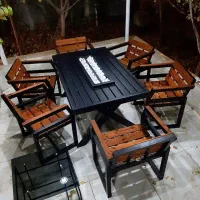 ست 6نفره میز اتشدان و صندلی مناسب برای فضای باز|میز و صندلی غذاخوری|اصفهان, گلستان|دیوار