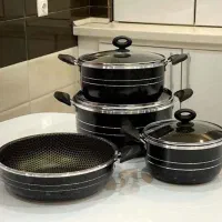 سرویس قابلمه و تابه لانه زنبوری 7 پارچه هلنا