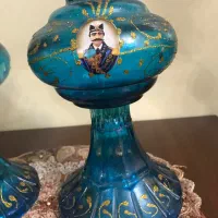 دو عدد چراغ فتیله ای نفتی قاجاری باهم|لامپ و چراغ|تهران, ونک|دیوار