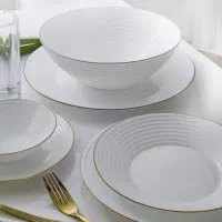 سرویس غذاخوری 6نفره آرکوپال لب‌طلا گلدن اپال|ظروف سرو و پذیرایی|تهران, شوش (باغ آذری)|دیوار