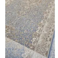 فرش کناره خاطره کویر تبریز آبی(4*1.5)