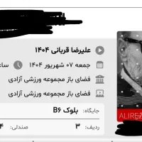 بلیط کنسرت علیرضا قربانی|بلیت کنسرت|تهران, حکمت|دیوار
