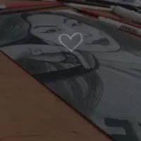 نقاشی سیاه قلم هدیه روز مرد ولنتاین