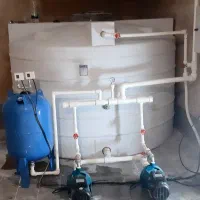 لوله کشی ونصب پمپ ومنبع