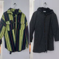 پالتو بارانی بافت هودی جاگر مانتو پافر|لباس|ری, اقدسیه|دیوار