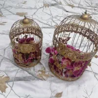 جاشمعی قفسی با گل ارکیده|صنایع دستی و سایر لوازم تزئینی|مشهد, آزادشهر|دیوار