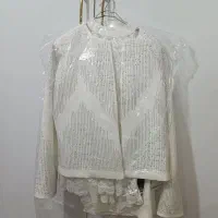 ست کت شلوارباشومیزشال کمربندکفش عقدی