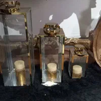 ۳عددفانوس خارجی با۳عددشمع درجه ۱