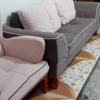 مبل 7 نفره سالم همراه با جلومبلی|مبلمان خانگی و میز عسلی|رشت, سلیمانداراب|دیوار