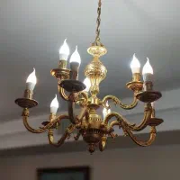 دو عدد لوستر ۹ و شش شاخه برنز|لوستر و چراغ آویز|تهران, شهرآرا|دیوار