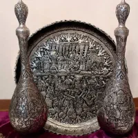 چهار عدد مجمع امضا دار مسی لب کنگره