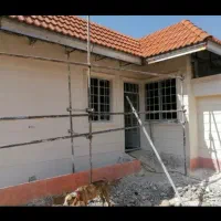 سیمانکاری محوطه‌سازی حرفه‌ای طرح سنگ چوب نما رومی|خدمات پیشه و مهارت|شیراز, مسلم|دیوار