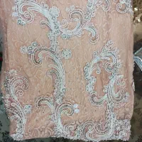 لباس مجلسی تمام گیپور وسنگ جواهردوزی بادست|لباس|قرچک, محمد آباد|دیوار