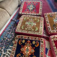 پشتی دستبافت قشقایی پشت چرمی