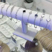 دستبند نقره زنانه خارجی با آبکاری رادیوم